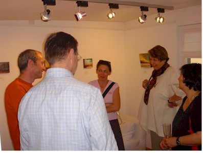 Franco Muller at the opening / Criss Cross - Art Forum Ute Barth, Zurich