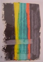 Hanna Werner "Farbbl�tter"  �l auf Transparentpapier 2002 20.5 x 14.5 cm