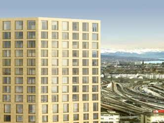 Visualisierung Mobimo Tower (vom Hochbauamt der Stadt Z�rich 2011)